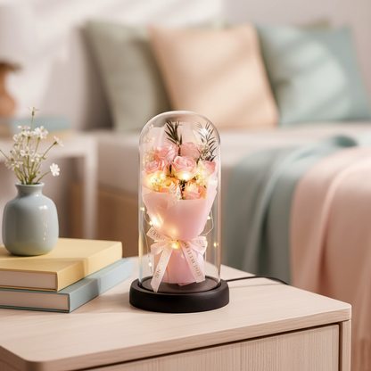 LED Flower Dome Light – Eternal Bouquet Gift for Her