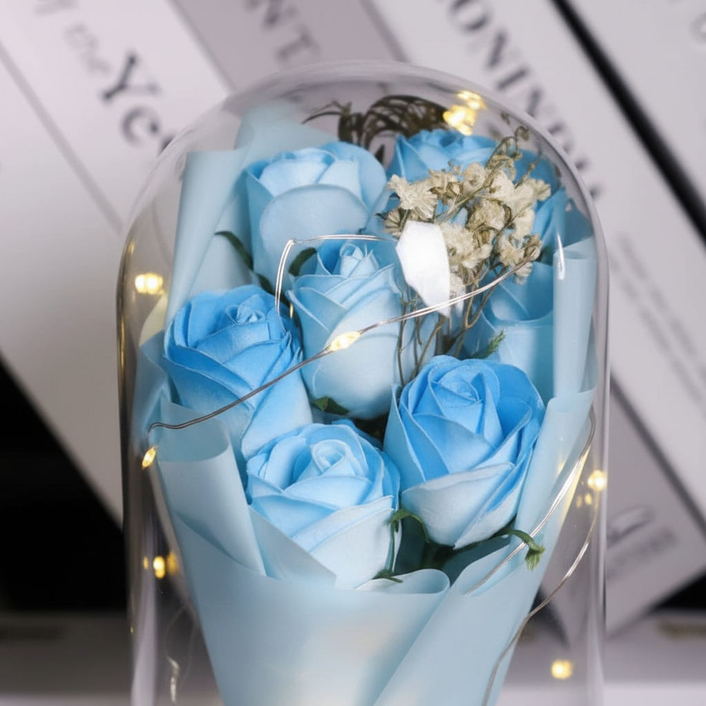 LED Flower Dome Light – Eternal Bouquet Gift for Her