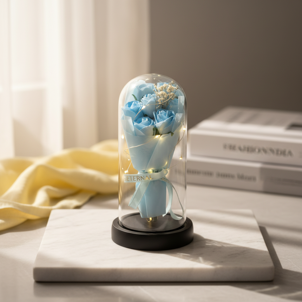 LED Flower Dome Light – Eternal Bouquet Gift for Her
