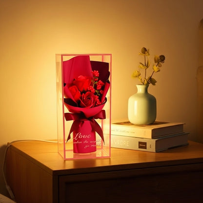 LED Red Rose Gift Box – Romantic Forever Flower Light for Home Décor