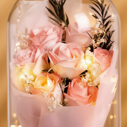 LED Flower Dome Light – Eternal Bouquet Gift for Her