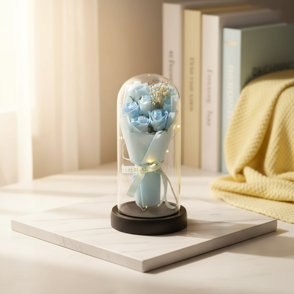LED Flower Dome Light – Eternal Bouquet Gift for Her
