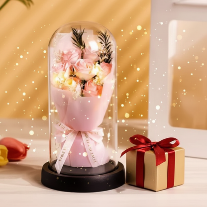 LED Flower Dome Light – Eternal Bouquet Gift for Her