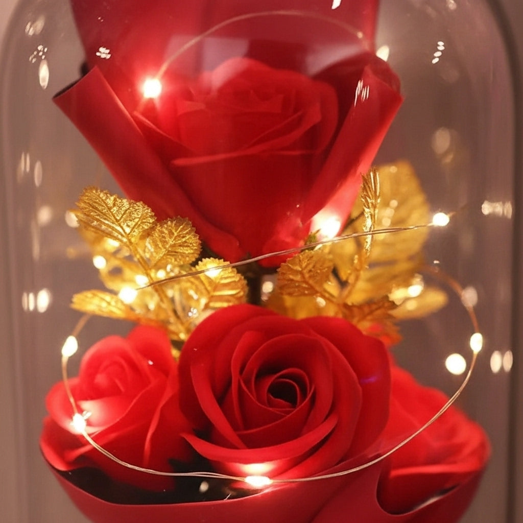 LED Red Rose Gift Box – Romantic Forever Flower Light for Home Décor
