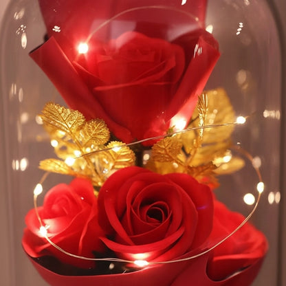 LED Red Rose Gift Box – Romantic Forever Flower Light for Home Décor